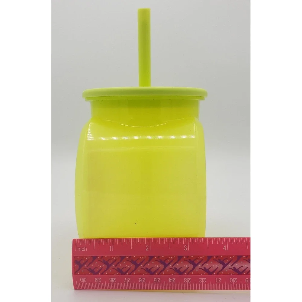 Color Changing Fishbowl Tumbler 40oz Lid & Straw Yellow Reusable Mainstays